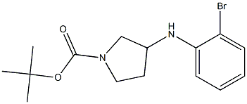 3-(2-BROMO-PHENYLAMINO)-PYRROLIDINE-1-CARBOXYLIC ACID TERT-BUTYL ESTER Struktur