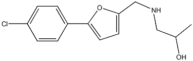 1-(((5-(4-CHLOROPHENYL)-2-FURYL)METHYL)AMINO)PROPAN-2-OL Struktur