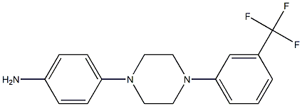 1-(4-AMINOPHENYL)-4-[3-(TRIFLUOROMETHYL)PHENYL]PIPERAZINE Struktur