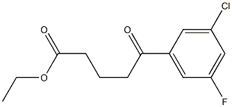 ETHYL 5-(3-CHLORO-5-FLUOROPHENYL)-5-OXOVALERATE Struktur