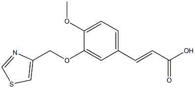 (2E)-3-[4-METHOXY-3-(1,3-THIAZOL-4-YLMETHOXY)PHENYL]ACRYLIC ACID Struktur