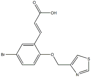 (2E)-3-[5-BROMO-2-(1,3-THIAZOL-4-YLMETHOXY)PHENYL]ACRYLIC ACID Struktur