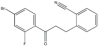 4'-BROMO-3-(2-CYANOPHENYL)-2'-FLUOROPROPIOPHENONE Struktur