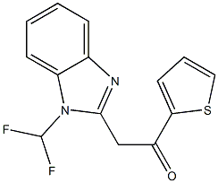 2-[1-(DIFLUOROMETHYL)-1H-BENZIMIDAZOL-2-YL]-1-THIEN-2-YLETHANONE Struktur