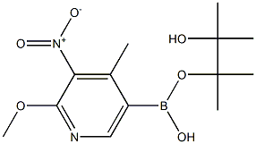 2-METHOXY-4-METHYL-3-NITROPYRIDINE-5-BORONIC ACID PINACOL ESTER Struktur