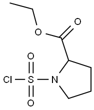 ETHYL 1-(CHLOROSULFONYL)PYRROLIDINE-2-CARBOXYLATE Struktur