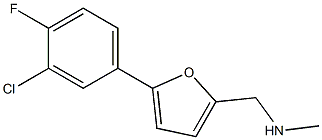 1-(5-(3-CHLORO-4-FLUOROPHENYL)-2-FURYL)-N-METHYLMETHANAMINE Struktur