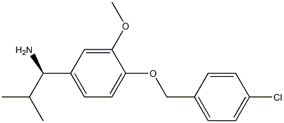 (1R)-1-(4-[(4-CHLOROPHENYL)METHOXY]-3-METHOXYPHENYL)-2-METHYLPROPYLAMINE Struktur