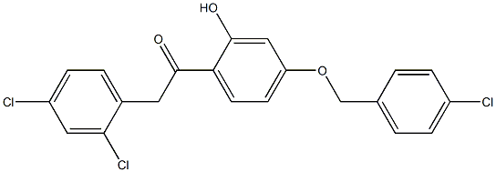 1-(4-(4-CHLOROBENZYLOXY)-2-HYDROXYPHENYL)-2-(2,4-DICHLOROPHENYL)ETHANONE Struktur