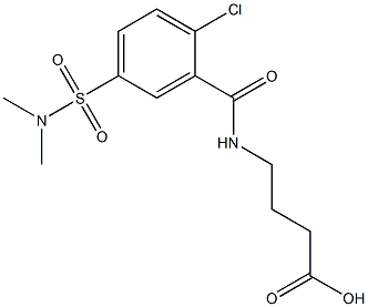 4-([2-CHLORO-5-[(DIMETHYLAMINO)SULFONYL]BENZOYL]AMINO)BUTANOIC ACID Struktur