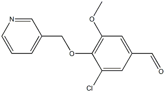 3-CHLORO-5-METHOXY-4-(PYRIDIN-3-YLMETHOXY)BENZALDEHYDE Struktur