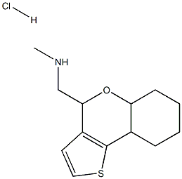 N-(5A,6,7,8,9,9A-HEXAHYDRO-4H-THIENO[3,2-C]CHROMEN-4-YLMETHYL)-N-METHYLAMINE HYDROCHLORIDE Struktur