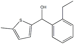 2-ETHYLPHENYL-(5-METHYL-2-THIENYL)METHANOL Struktur