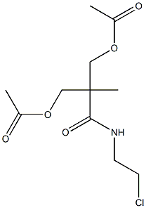 ACETIC ACID 3-ACETOXY-2-(2-CHLORO-ETHYLCARBAMOYL)-2-METHYL-PROPYL ESTER Struktur