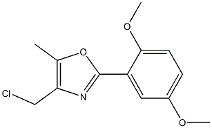 4-CHLOROMETHYL-2-(2,5-DIMETHOXY-PHENYL)-5-METHYL-OXAZOLE Struktur