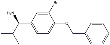 (1R)-1-[3-BROMO-4-(PHENYLMETHOXY)PHENYL]-2-METHYLPROPYLAMINE Struktur