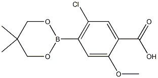 5-CHLORO-4-(5,5-DIMETHYL-1,3,2-DIOXABORINAN-2-YL)-2-METHOXYBENZOIC ACID Struktur