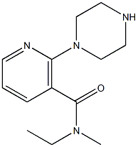 N-ETHYL-N-METHYL-2-PIPERAZIN-1-YL-NICOTINAMIDE Struktur