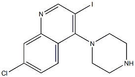 7-CHLORO-3-IODO-4-(PIPERAZIN-1-YL)QUINOLINE Struktur