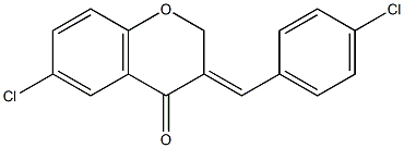 (E)-3-(4-CHLOROBENZYLIDENE)-6-CHLORO-2,3-DIHYDROCHROMEN-4-ONE Struktur