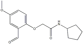 N-CYCLOPENTYL-2-(2-FORMYL-4-METHOXYPHENOXY)ACETAMIDE Struktur