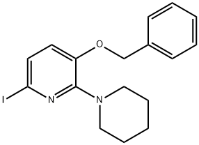 3-BENZYLOXY-6-IODO-2-(PIPERIDIN-1-YL)-PYRIDINE Struktur