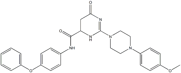 2-(4-(4-METHOXYPHENYL)PIPERAZIN-1-YL)-6-OXO-N-(4-PHENOXYPHENYL)-3,4,5,6-TETRAHYDROPYRIMIDINE-4-CARBOXAMIDE Struktur