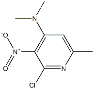 2-CHLORO-N,N,6-TRIMETHYL-3-NITROPYRIDIN-4-AMINE Struktur