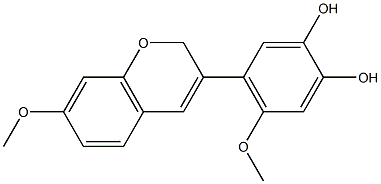 4-METHOXY-5-(7-METHOXY-2H-CHROMEN-3-YL)-BENZENE-1,2-DIOL Struktur