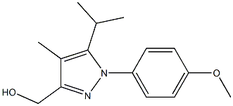 [5-ISOPROPYL-1-(4-METHOXY-PHENYL)-4-METHYL-1H-PYRAZOL-3-YL]-METHANOL Struktur