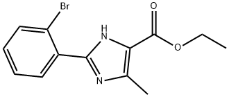 2-(2-BROMOPHENYL)-5-METHYL-3H-IMIDAZOLE-4-CARBOXYLIC ACID ETHYL ESTER Struktur