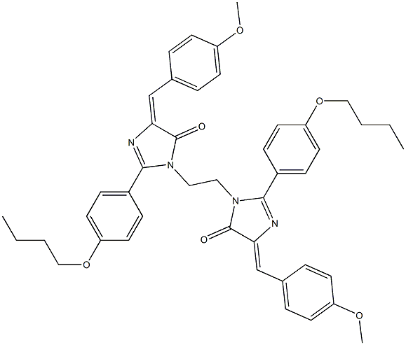 (E)-2-(4-BUTOXYPHENYL)-1-(2-((Z)-2-(4-BUTOXYPHENYL)-4-(4-METHOXYBENZYLIDENE)-5-OXO-4,5-DIHYDROIMIDAZOL-1-YL)ETHYL)-4-(4-METHOXYBENZYLIDENE)-1H-IMIDAZOL-5(4H)-ONE Struktur