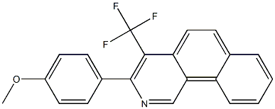 3-(4-METHOXYPHENYL)-4-TRIFLUOROMETHYLBENZO[H]ISOQUINOLINE Struktur