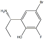 2-((1S)-1-AMINOPROPYL)-4-BROMO-6-FLUOROPHENOL Struktur