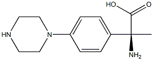 (2S)-2-AMINO-2-(4-PIPERAZINYLPHENYL)PROPANOIC ACID Struktur