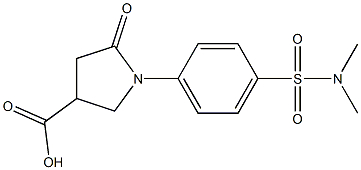 1-(4-[(DIMETHYLAMINO)SULFONYL]PHENYL)-5-OXOPYRROLIDINE-3-CARBOXYLIC ACID Struktur