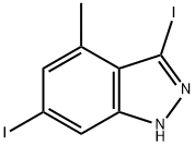 3,6-DIIODO-4-METHYL (1H)INDAZOLE Struktur