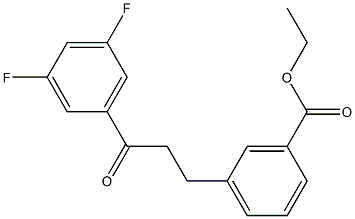 3-(3-CARBOETHOXYPHENYL)-3',5'-DIFLUOROPROPIOPHENONE Struktur