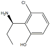 2-((1R)-1-AMINOPROPYL)-3-CHLOROPHENOL Struktur