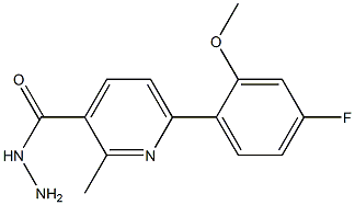 6-(4-FLUORO-2-METHOXYPHENYL)-2-METHYLPYRIDINE-3-CARBOHYDRAZIDE Struktur