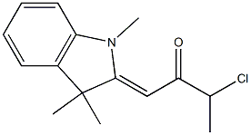 (1Z)-3-CHLORO-1-(1,3,3-TRIMETHYL-1,3-DIHYDRO-2H-INDOL-2-YLIDENE)BUTAN-2-ONE Struktur