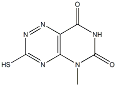 3-MERCAPTO-5-METHYLPYRIMIDO[4,5-E][1,2,4]TRIAZINE-6,8(5H,7H)-DIONE Struktur