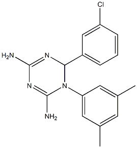 6-(3-CHLORO-PHENYL)-1-(3,5-DIMETHYL-PHENYL)-1,6-DIHYDRO-[1,3,5]TRIAZINE-2,4-DIAMINE Struktur