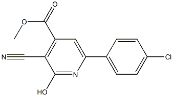 METHYL 6-(4-CHLOROPHENYL)-3-CYANO-2-HYDROXYPYRIDINE-4-CARBOXYLATE Struktur