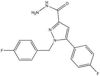 1-(4-FLUOROBENZYL)-5-(4-FLUOROPHENYL)-1H-PYRAZOLE-3-CARBOHYDRAZIDE Struktur