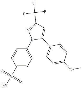 4-[5-(4-METHOXYPHENYL)-3-(TRIFLUORO-METHYL)PYRAZOL-1-YL]BENZENESULFONAMIDE Struktur