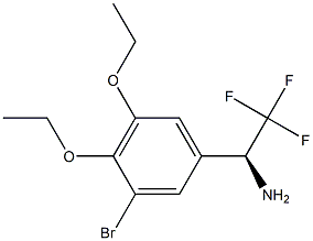 (1S)-1-(3-BROMO-4,5-DIETHOXYPHENYL)-2,2,2-TRIFLUOROETHYLAMINE Struktur