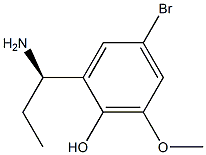 2-((1R)-1-AMINOPROPYL)-4-BROMO-6-METHOXYPHENOL Struktur