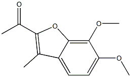 2-ACETYL-6,7-DIMETHOXY-3-METHYL BENZOFURAN Struktur