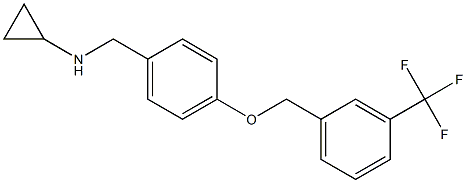 (1S)CYCLOPROPYL(4-([3-(TRIFLUOROMETHYL)PHENYL]METHOXY)PHENYL)METHYLAMINE Struktur